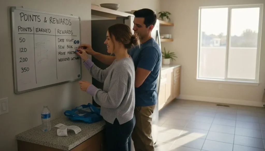 Gamified system for couples to reward themselves intentionally